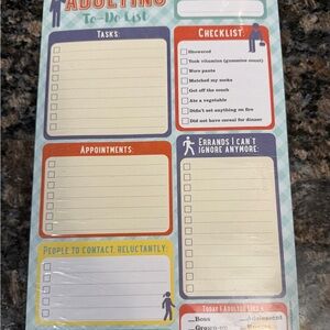 Adulting To-Do List Notepad
